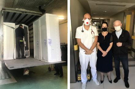 Ipari hűtőgépek adományozása