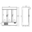 KH-VF1600 G3DCA | Supermarket glass door freezer