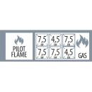 SP 7120 G | Gas range with 6 burners and opened base