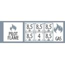 SPS 7120B G | Gas range with 6 burners and opened base