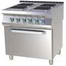 SPQT 780/11 E | Electric range with 4 plates and electric convection oven