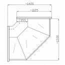 NCH I Z | Curved glass external corner counter (90°)