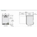 TUC-24F-HC | Undercounter Solid Door Freezer 