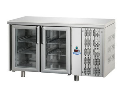 TF02MIDPV | Glass door refrigerated worktable GN 1/1