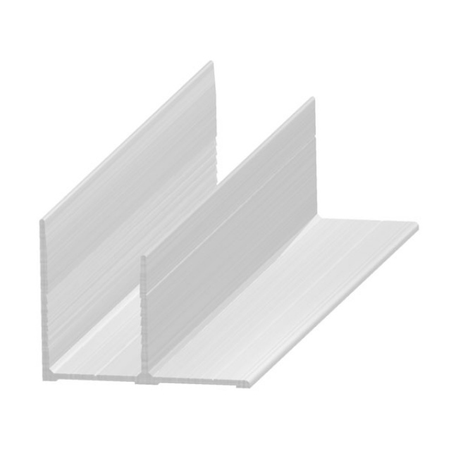 F profile in aluminium - 20 mm