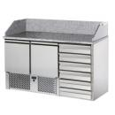 SL02C6 | Refrigerated Pizza Preparation Table, 2 doors, 6 drawers
