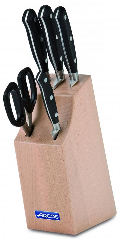 ARCOS RIVIERA | Knife set 5 pcs in holder