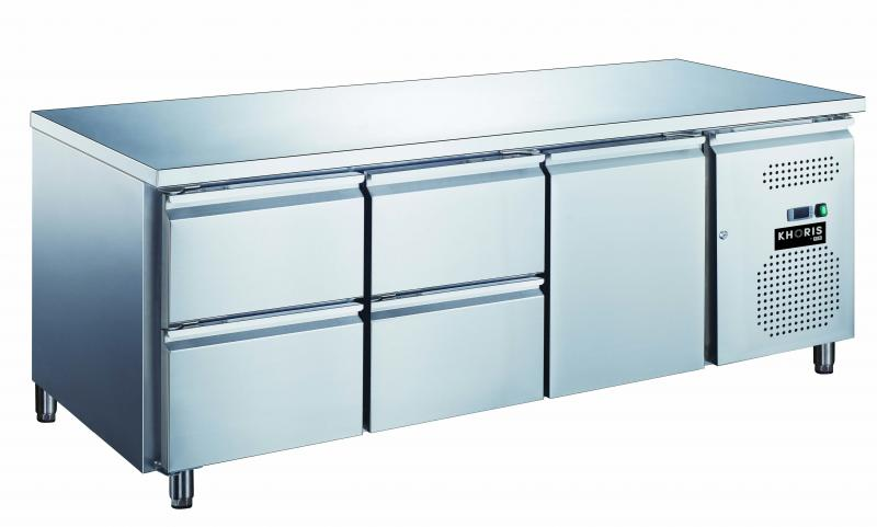 KH-GN3140TN | Refrigerated worktable with 1 door, 4 drawers