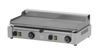 PD 2020 MB | Plate for light grilling-1/2 smooth and 1/2 ribbed surface