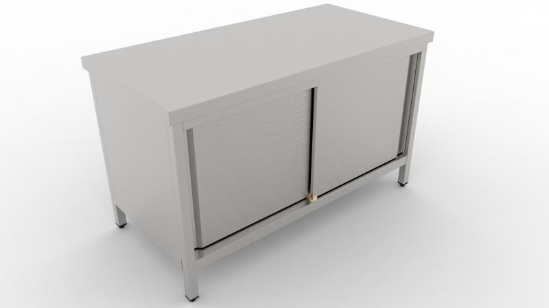 600-series | Stainless steel storage table with sliding door