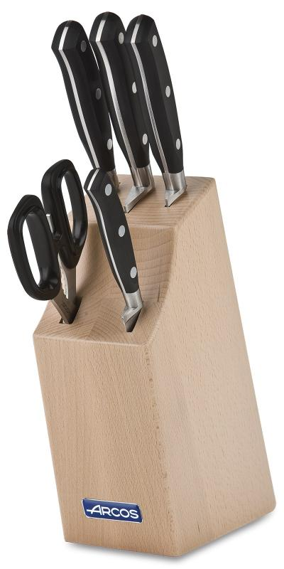 ARCOS Riviera | set of 5 knifes in wooden holder