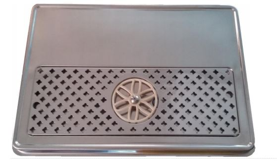 600x422x38 mm | Drip tray with glass rinser