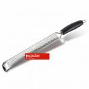 Stainless steel slim dual grater with handle 39,5x3,5cm