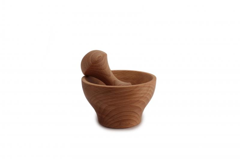 Wood mortar 6,5x10 cm