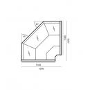 WCH-8/1 Nz 1370 CARMEN | Corner counter plug in (D)