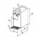 KONTAKT 40/K Green Line | Dry contact double coiled beer cooler with built-in air compressor
