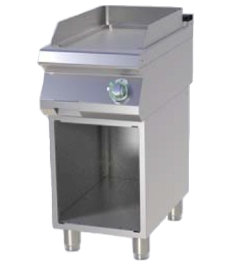 FTHC 740 E | Electric griddle plate with smooth plate and opened base | chromed