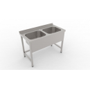 EM2K-4040 B/J | 1400x600 ECO Sink with 2 pool and hand basin