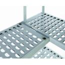 600x400x1800 | Aluminum stands with polyethylene shelf 