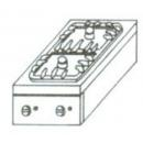 KGO-217 MA | Table-type gas cooking table with 2 burners and 1 grid