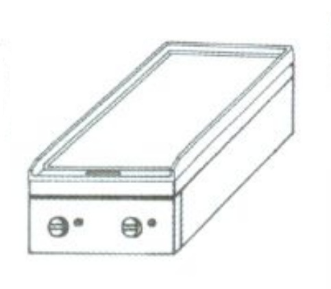 KGO-237 MA | 2 égős asztali gáz főzőasztal 1 melegítőlappal