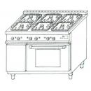 GE-61 | Gas-electric cooker with 6 burners and 3 grids